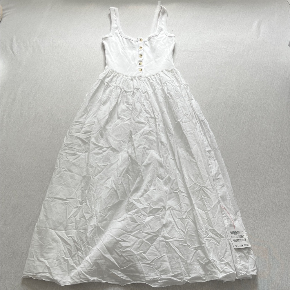 NWT, ASOS White Button-Front Maxi Dress, Size 4 - Picture 2 of 13